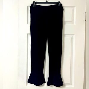 ZARA, pantalón mujer, ajustado, lanilla, color negro, talla M
